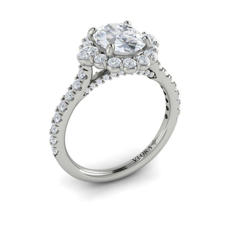 Vlora Halo Engagement Ring