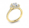 Horizon Halo Oval Engagement Ring