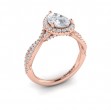 Entwined Pear Halo Engagement Ring