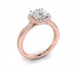 Entwined Halo Round Engagement Ring