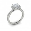 Entwined Halo Round Engagement Ring