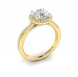 Entwined Halo Round Engagement Ring