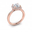 Entwined Euro Halo Round Engagement Ring