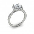 Entwined Euro Halo Round Engagement Ring