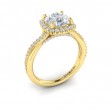 Entwined Euro Halo Round Engagement Ring