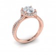 Entwined Oval Halo Engagement Ring