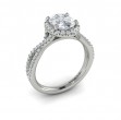 Entwined Oval Halo Engagement Ring