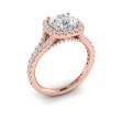 Vlora Halo, Split Shank Engagement Ring