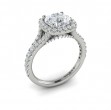 Euro Halo Round Engagement Ring