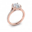 Vlora Halo, Split Shank Engagement Ring