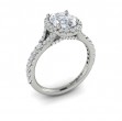 Timeless Halo Split Shank Oval Engagement Ring