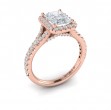 Vlora Halo, Split Shank Engagement Ring
