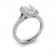 Vlora Halo, Split Shank Engagement Ring