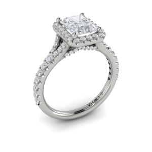 Vlora Halo, Split Shank Engagement Ring