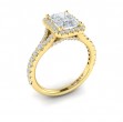 Vlora Halo, Split Shank Engagement Ring