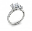 Vlora Halo, Modern Vintage Engagement Ring