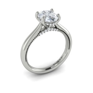 Vlora Solitaire, Modern Vintage Engagement Ring