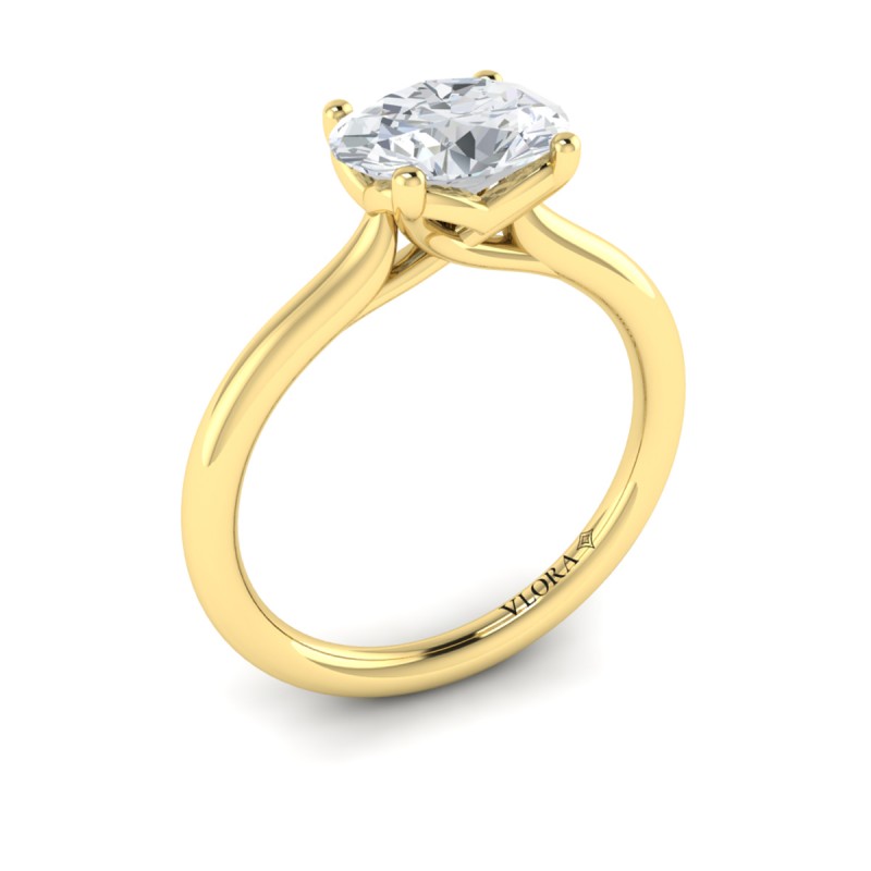 Horizon Oval Solitaire Engagement Ring