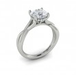 Entwined Solitaire Engagement Ring with Hidden Halo