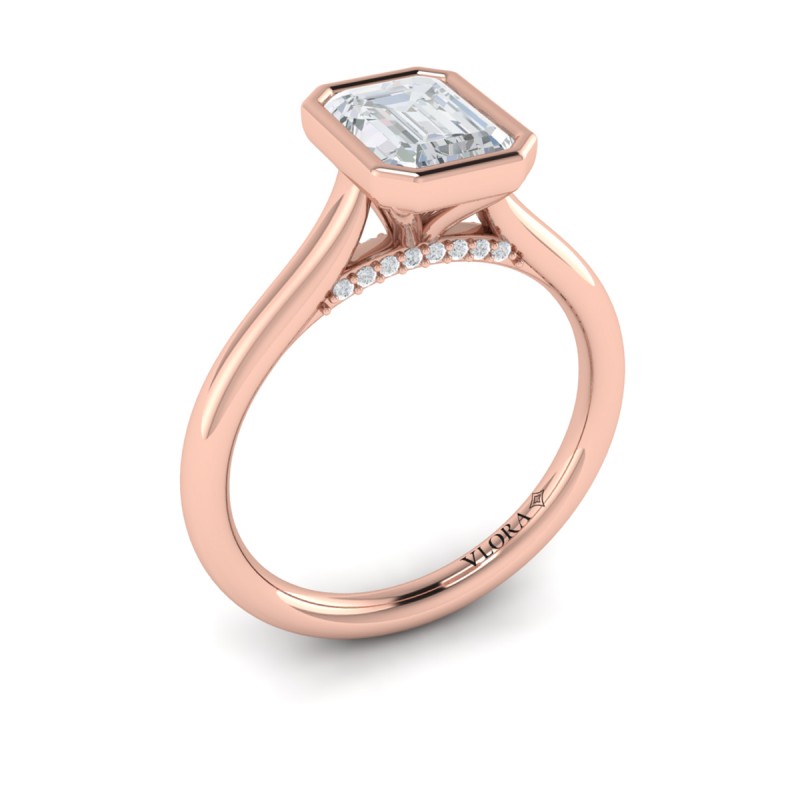 Vlora Solitaire, Bezel Engagement Ring