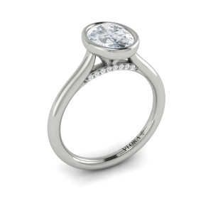 Vlora Solitaire, Bezel Engagement Ring