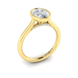 Vlora Solitaire, Bezel Engagement Ring