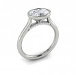 Vlora Solitaire, Bezel Engagement Ring