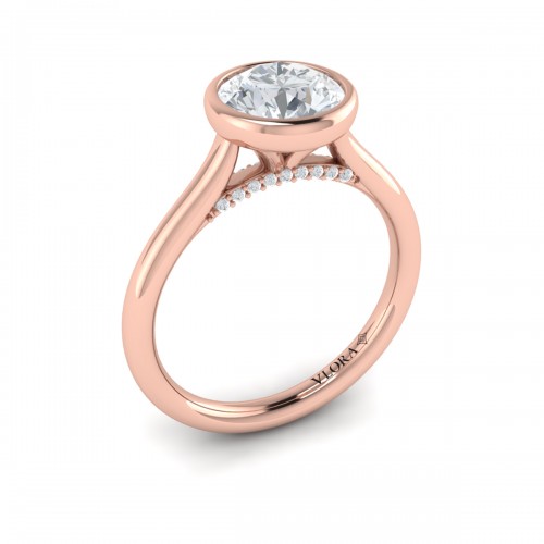 Vlora Solitaire, Bezel Engagement Ring