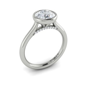 Vlora Solitaire, Bezel Engagement Ring