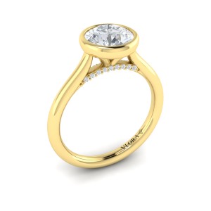 Vlora Solitaire, Bezel Engagement Ring
