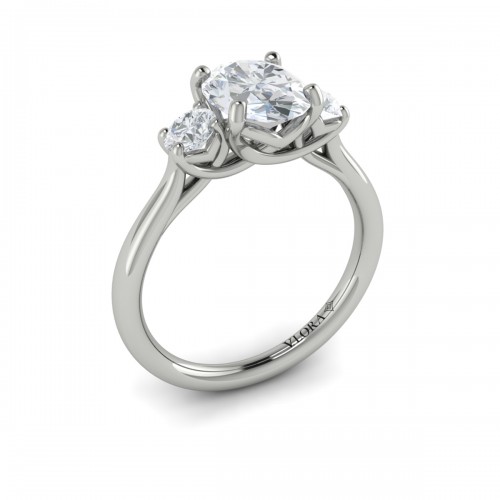 Tapestry Three Stone Oval Engagement Ring