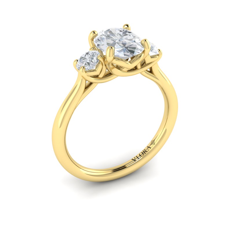 Tapestry Three Stone Oval Engagement Ring