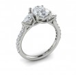 Graceful Trio Three Stone Engagement Ring