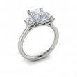 Tapestry Three Stone Emerald Cut Engagement Ring