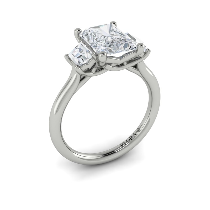 Tapestry Three Stone Emerald Cut Engagement Ring