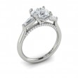 Crescendo Three Stone Engagement Ring