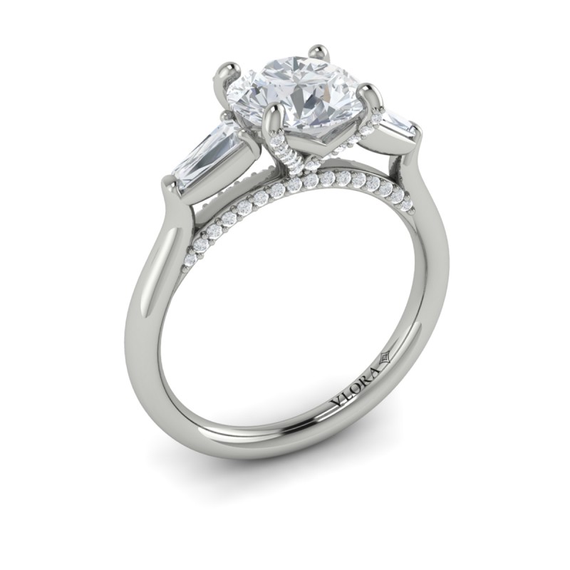 Crescendo Three Stone Engagement Ring