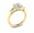 Crescendo Three Stone Engagement Ring