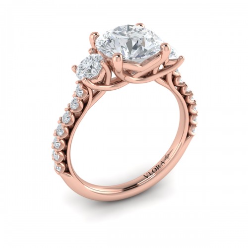 Vlora Three Stone Engagement Ring