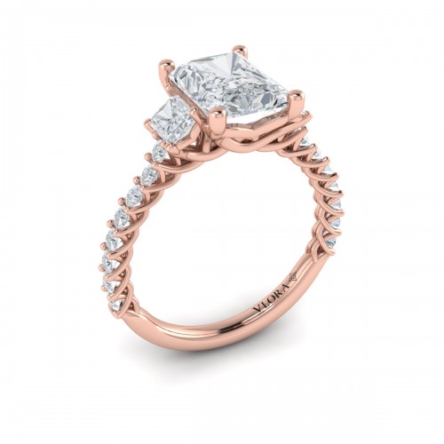 Vlora Three Stone Engagement Ring