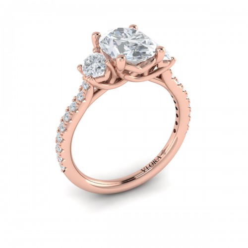 Vlora Three Stone Engagement Ring