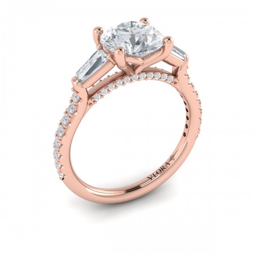 Vlora Three Stone Engagement Ring