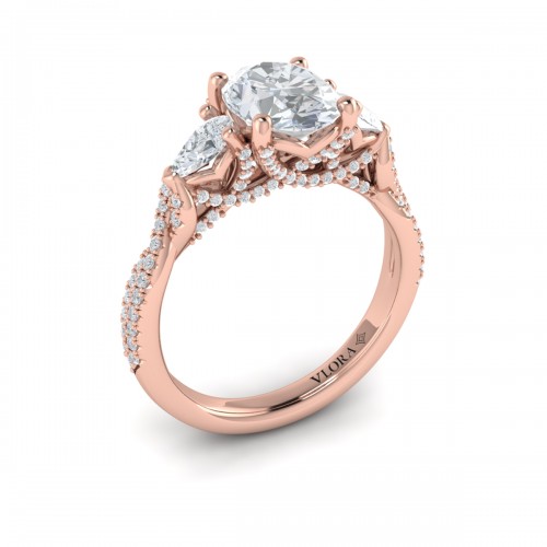 Vlora Three Stone Engagement Ring