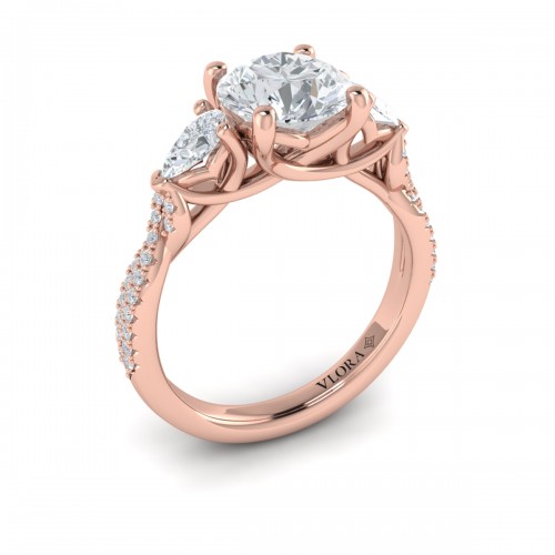 Vlora Three Stone Engagement Ring