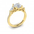 Entwined Three Stone Engagement Ring