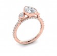 Vlora Three Stone, Bezel Engagement Ring