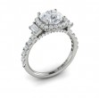Harmony Trio Halo Engagement Ring