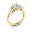 Harmony Trio Halo Engagement Ring
