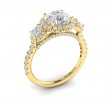 Triple Halo Round Engagement Ring