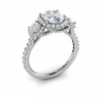 Triple Halo Oval Engagement Ring